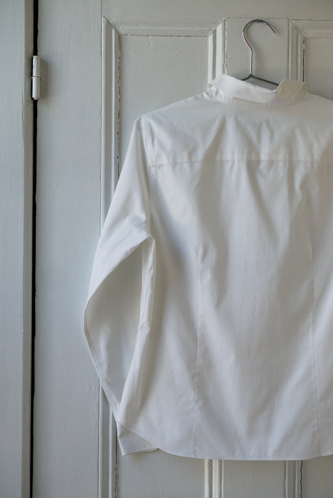 Pure White Classic Cotton Blouse | Size M