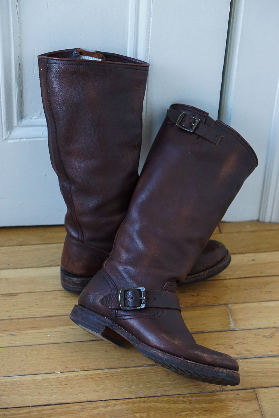 Frye Walnut Leather Riding Boots | Size 8.5