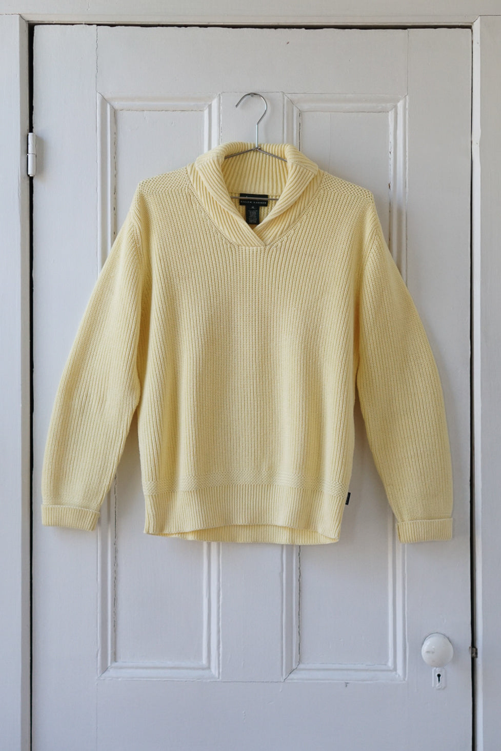 Ralph Lauren Lemon Yellow Cotton Knit | Size L