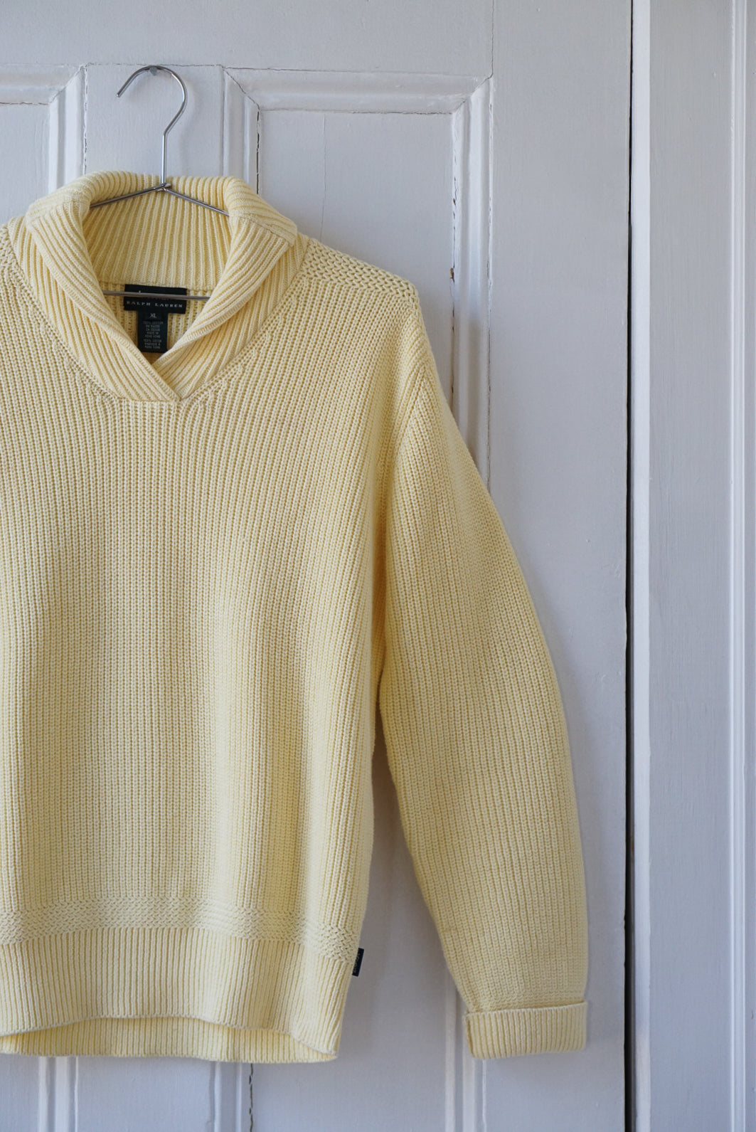 Ralph Lauren Lemon Yellow Cotton Knit | Size L