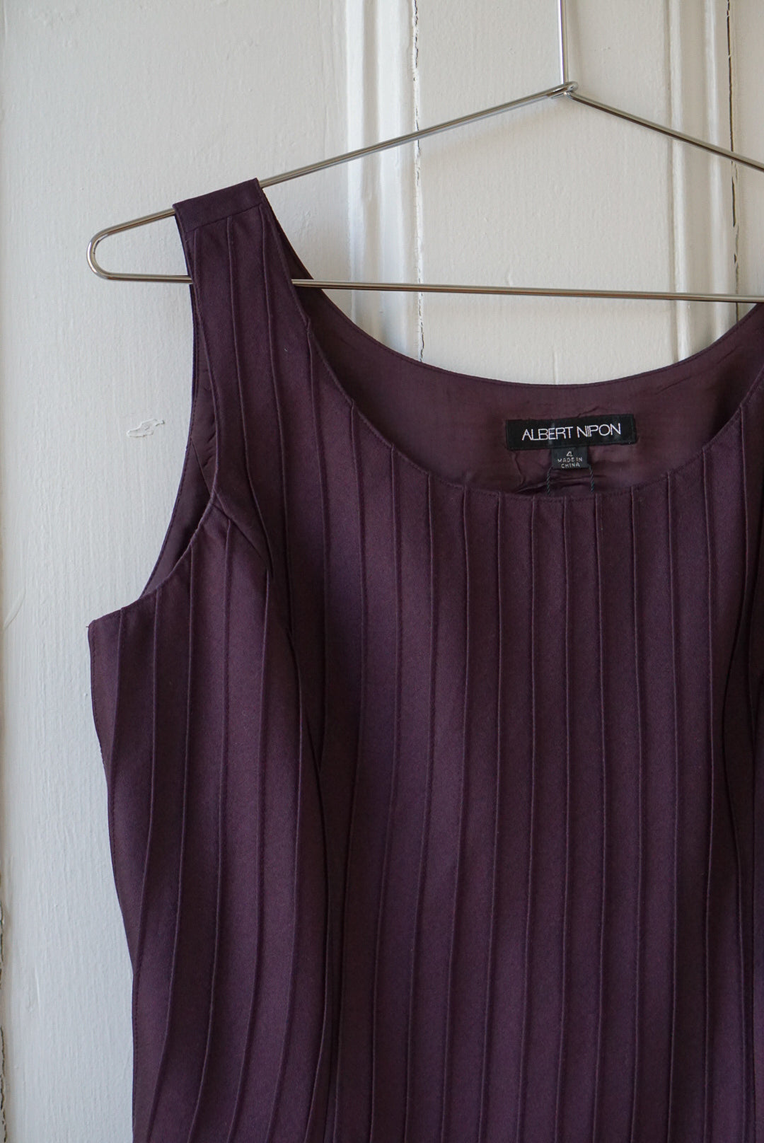 Plum Silk/Wool Sleeveless Top | Size M