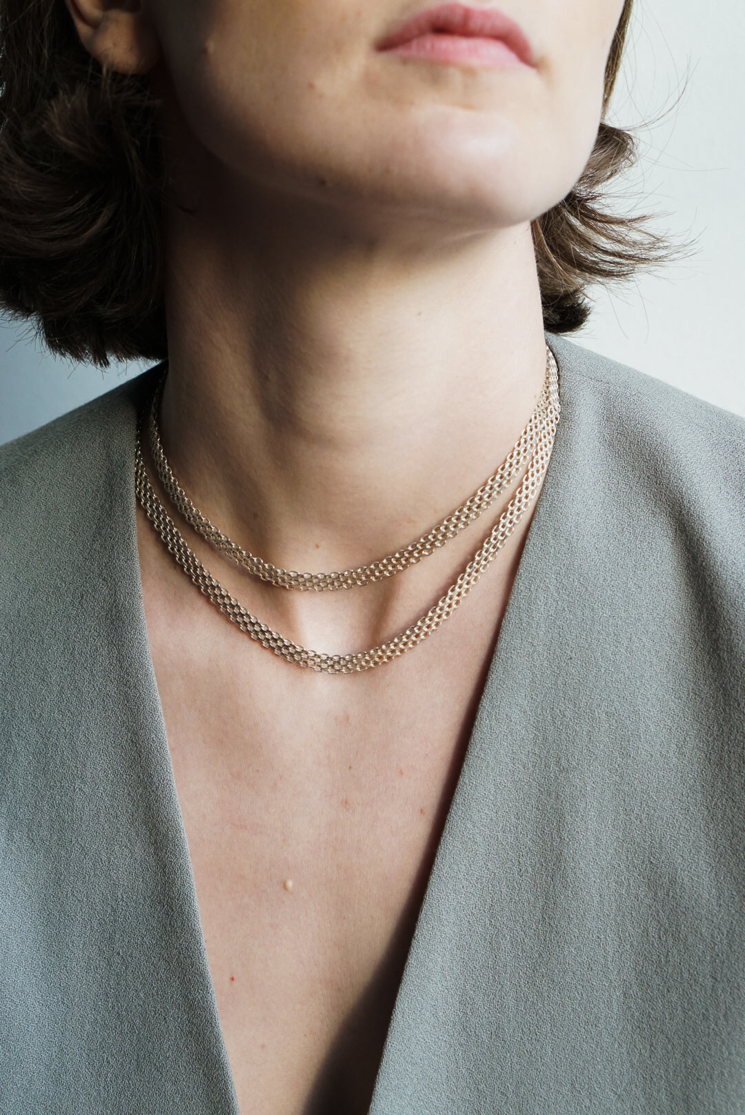 16" Italian Sterling Silver Mesh Chain