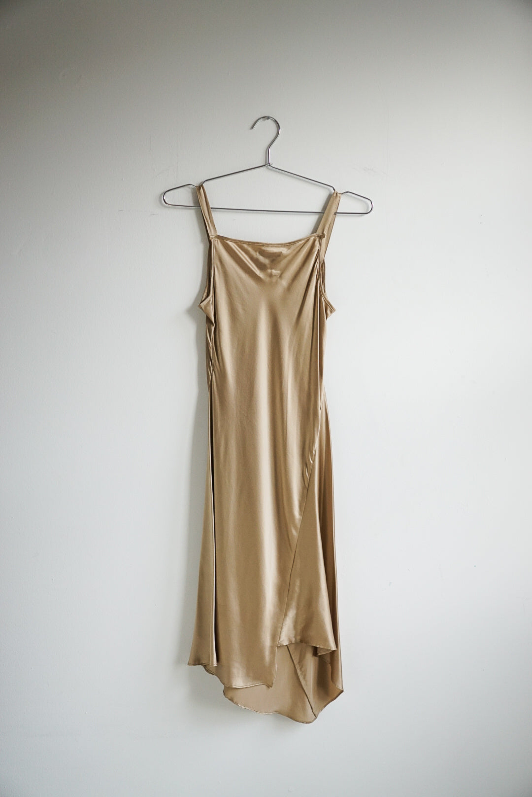 00s Anagram Silk Bias Slip Dress