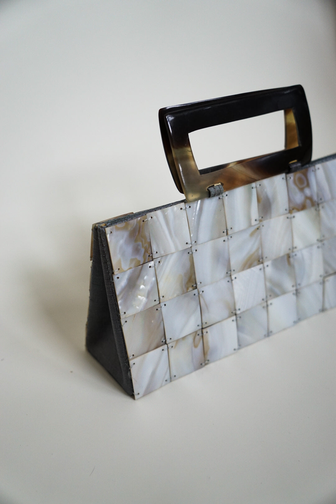 00s Iridescent Shell Mosaic Clutch