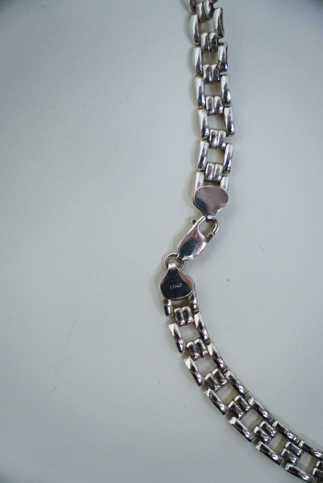 Italian Sterling Architectural Link Necklace