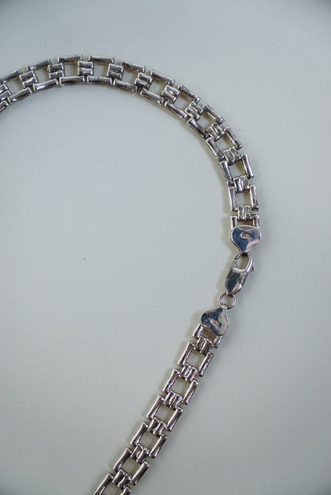 Italian Sterling Architectural Link Necklace