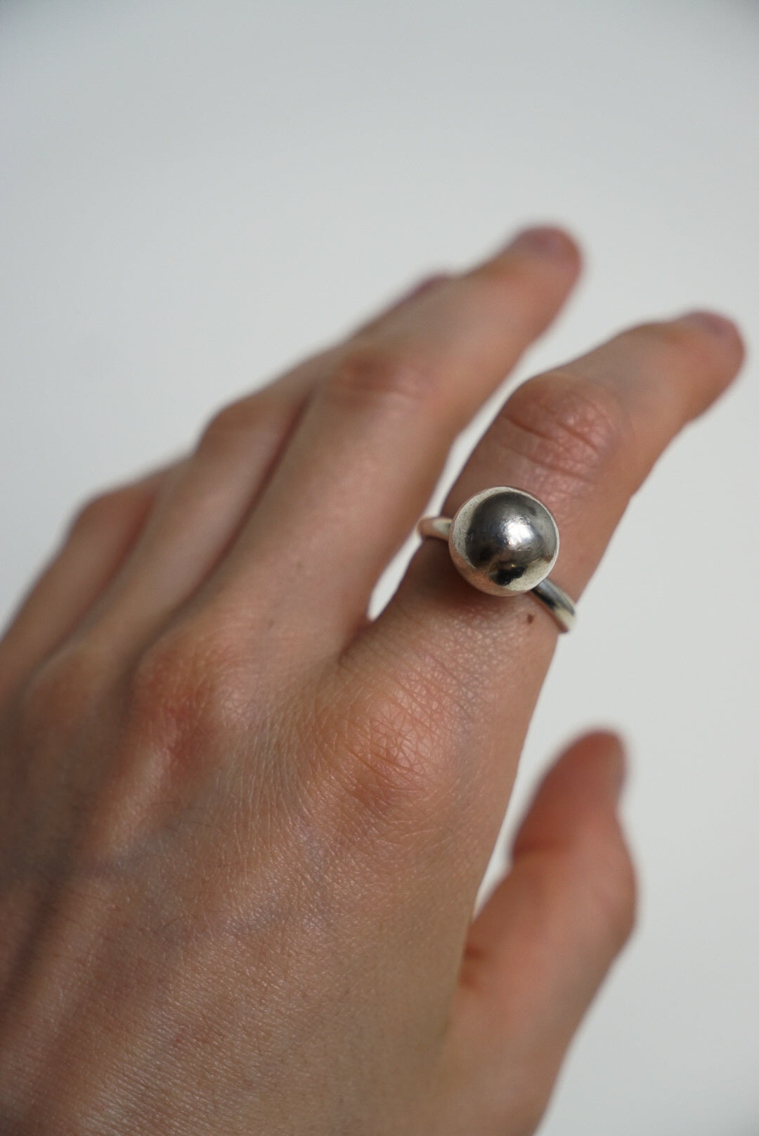 Leanore Doskow Sterling Sphere Ring