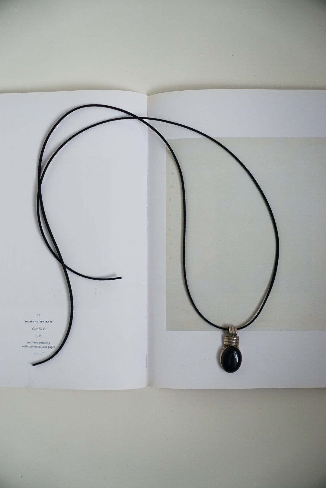 Sterling Oval Onyx Pendant on Black Suede Cord