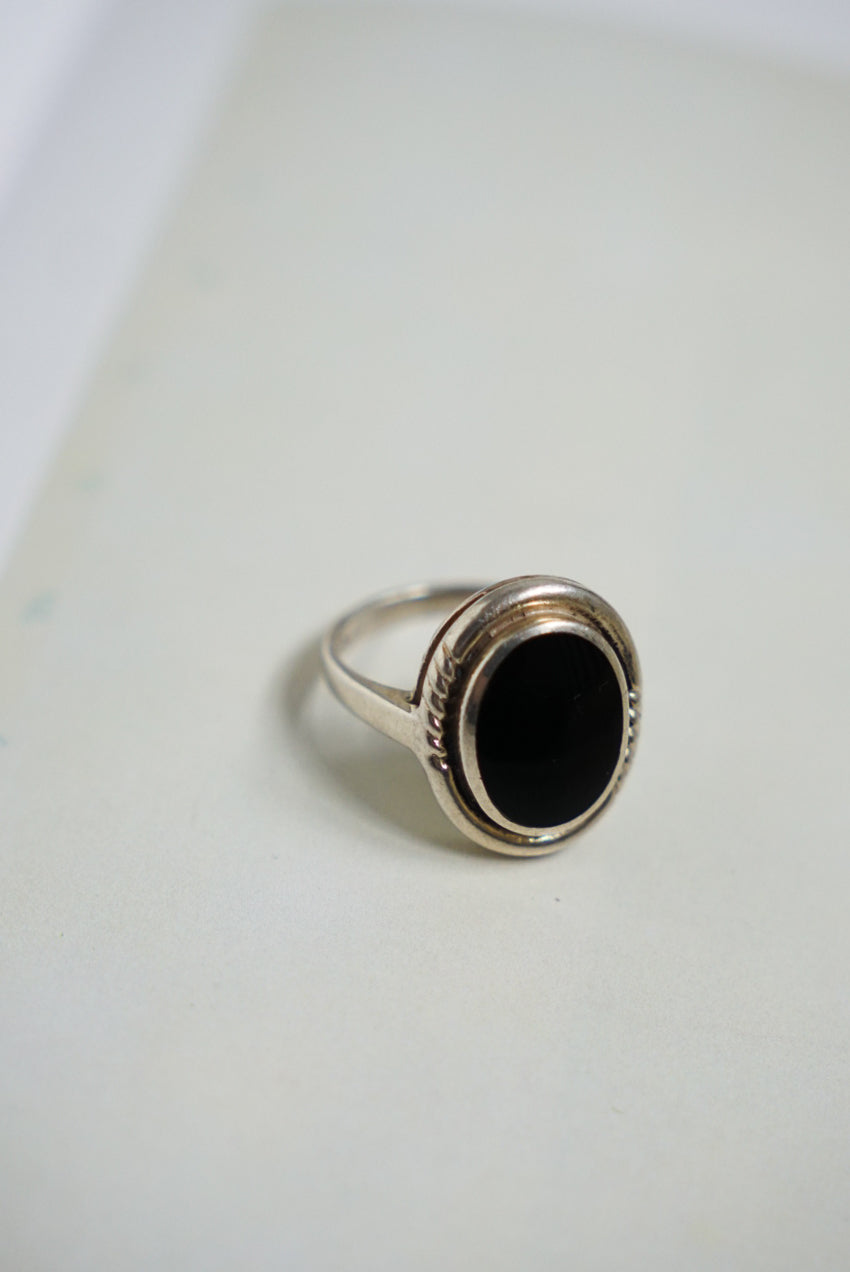 Sterling Silver Onyx Signet Ring