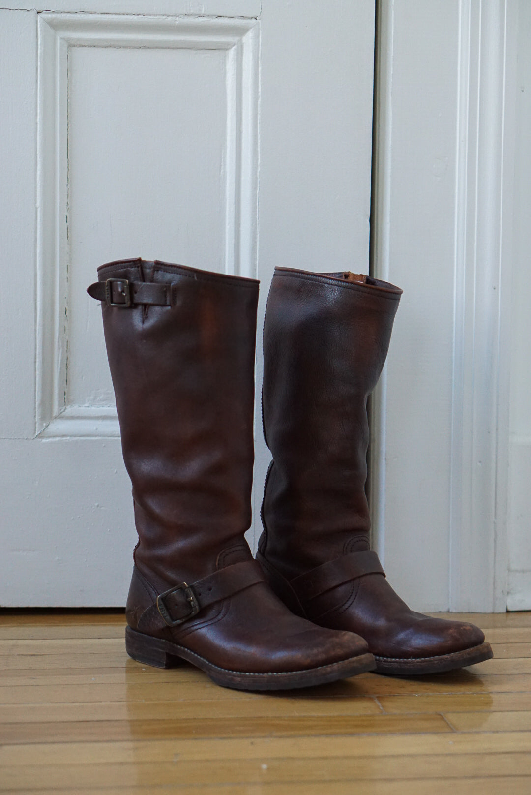 Frye Walnut Leather Riding Boots | Size 8.5
