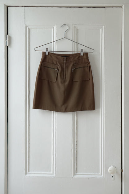 Olive Brown Y2K Mini Skirt | Size 26