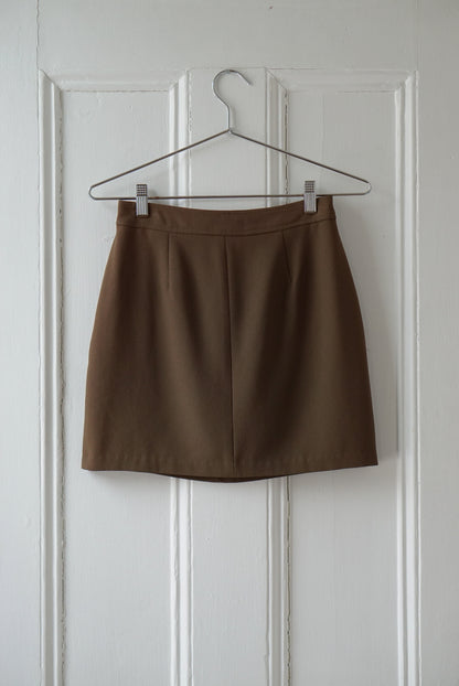 Olive Brown Y2K Mini Skirt | Size 26