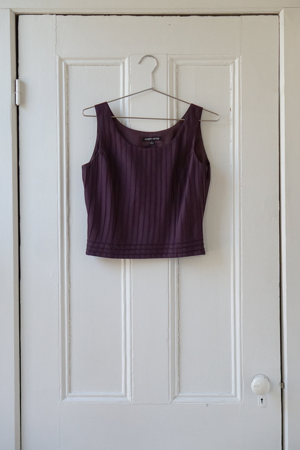Plum Silk/Wool Sleeveless Top | Size M