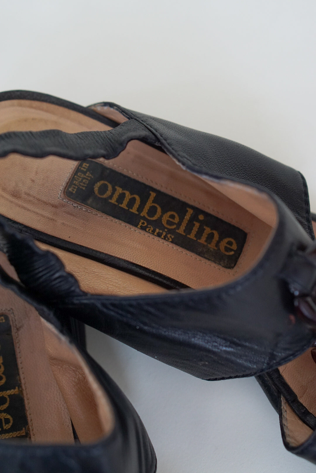 Ombeline Paris Chain Link Leather Sandals | Size 38.5