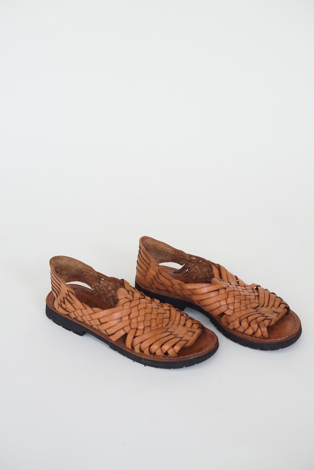 Woven Leather Huarache Sandals | Size 7