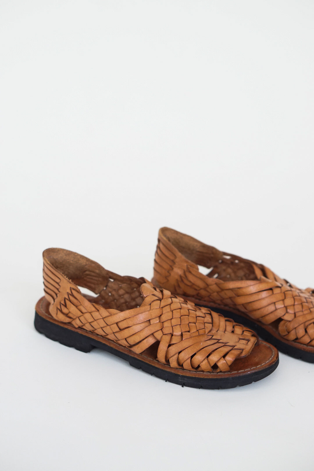 Woven Leather Huarache Sandals | Size 7