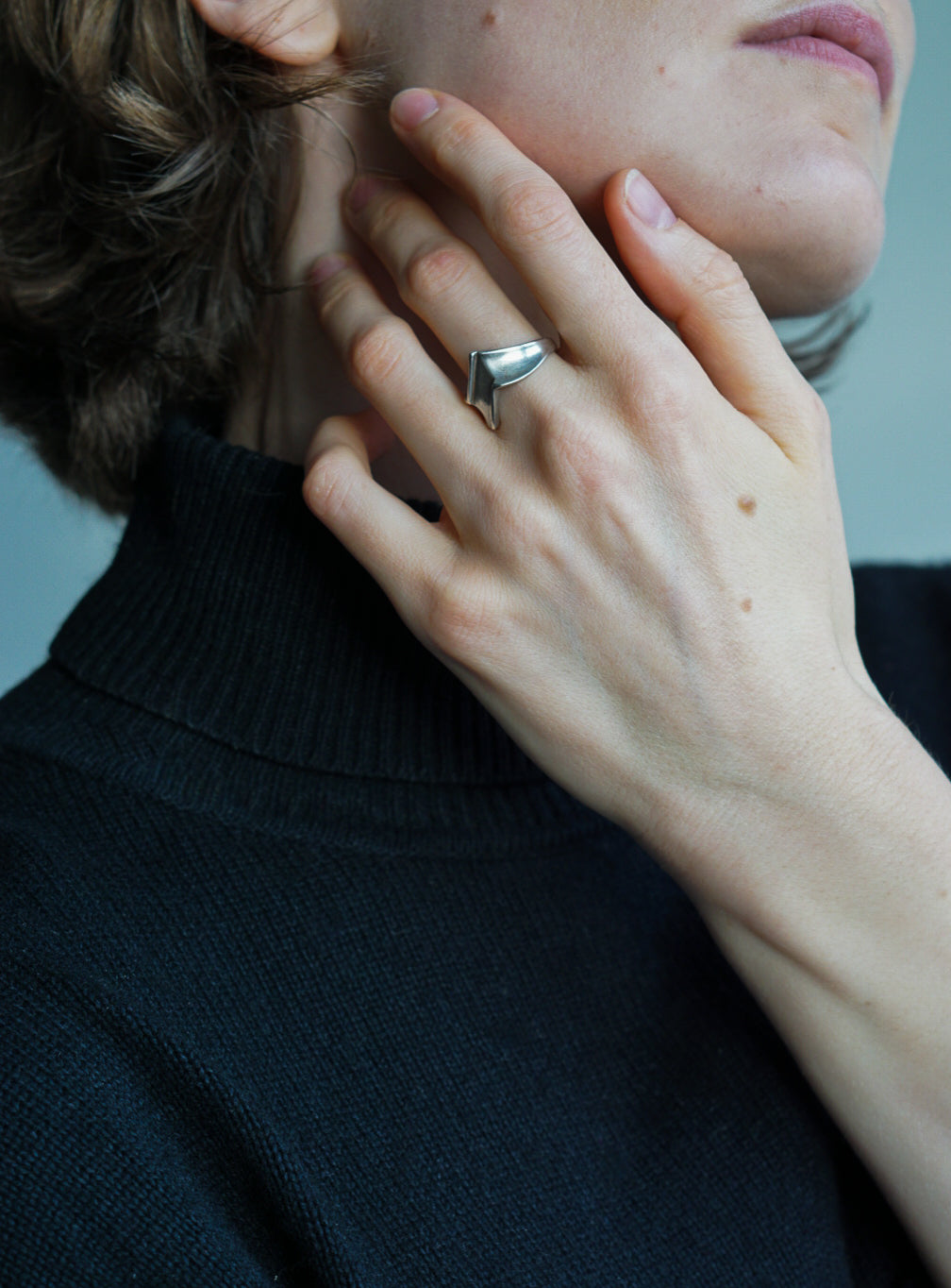 Sterling Silver Modernist Sculptural Band