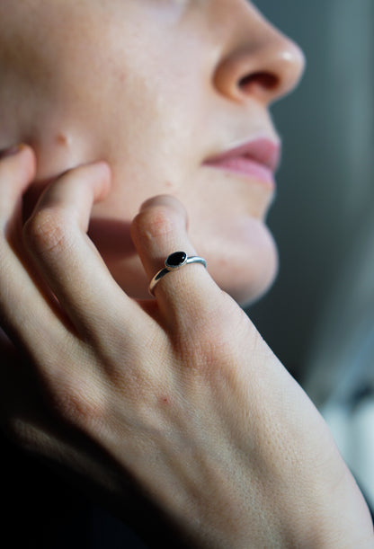 Sterling Silver Onyx Ring