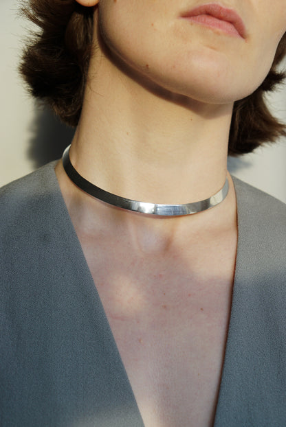 Mexican Sterling Silver Sculptural Collar Necklace
