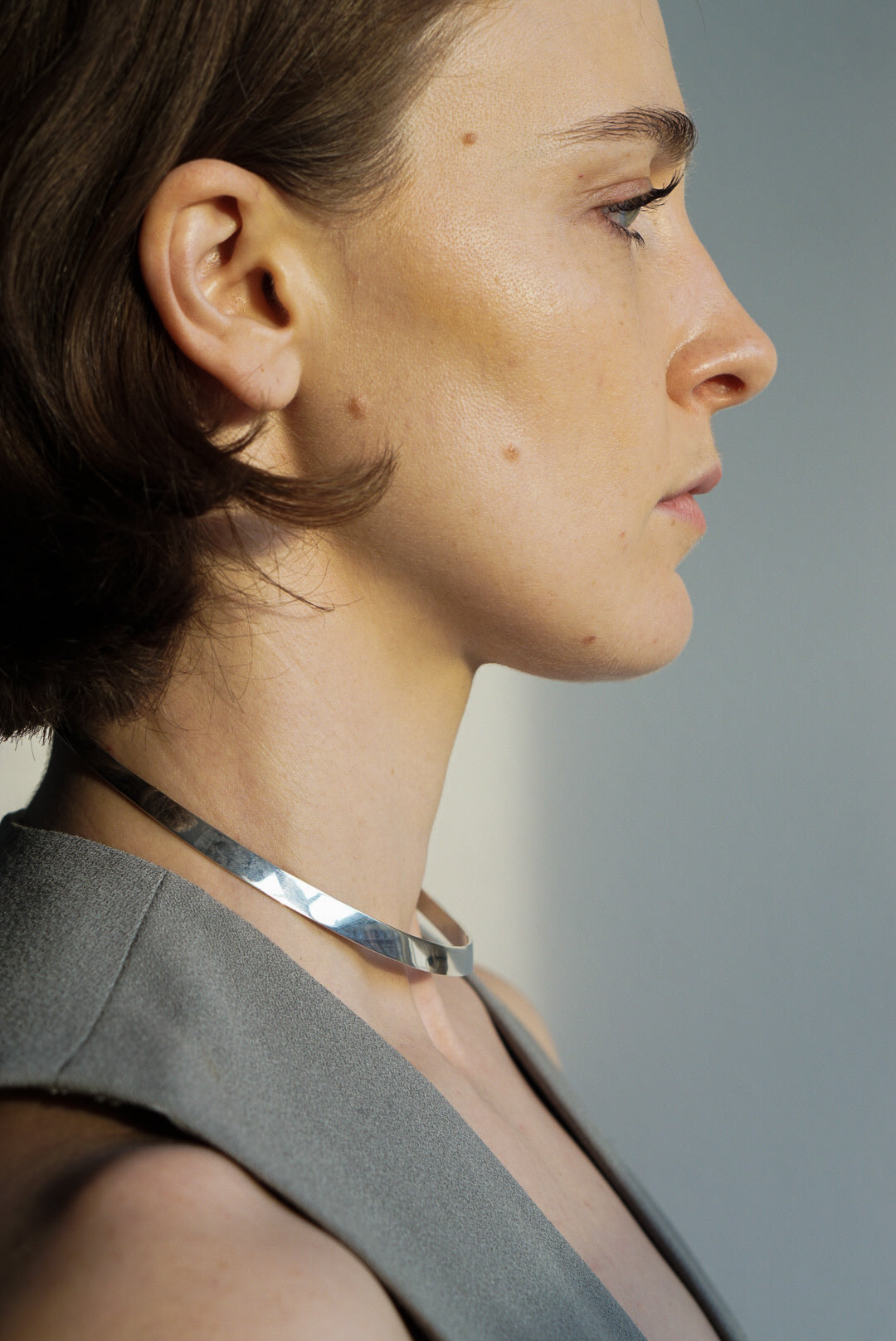 Mexican Sterling Silver Sculptural Collar Necklace