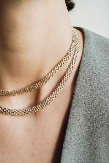 16" Italian Sterling Silver Mesh Chain