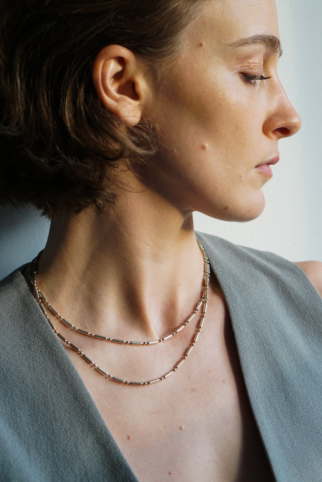 20" Italian Sterling Silver Tube Chain