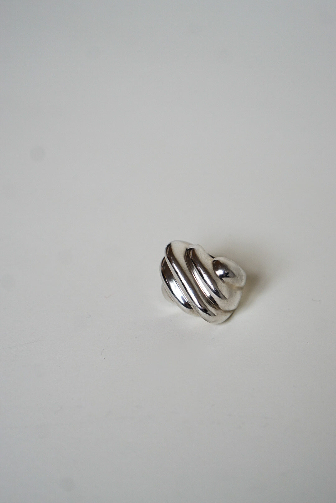 Modernist Sterling Silver Layered Dome Ring