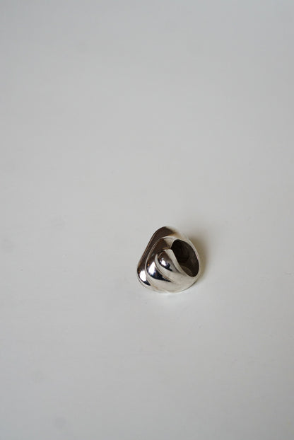 Modernist Sterling Silver Layered Dome Ring