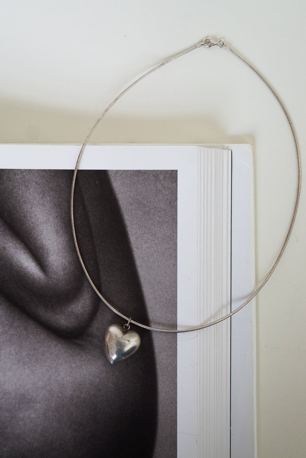 Sterling Silver Sculpted Heart Pendant Necklace