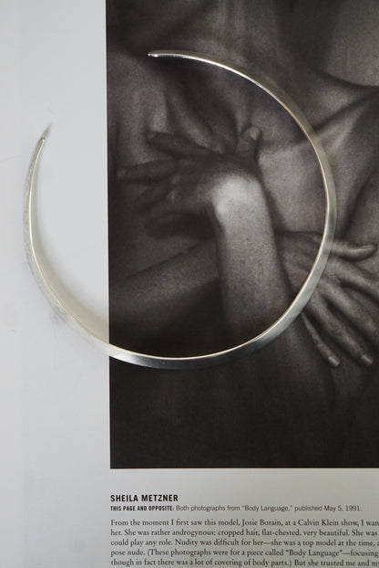 Mexican Sterling Silver Sculptural Collar Necklace