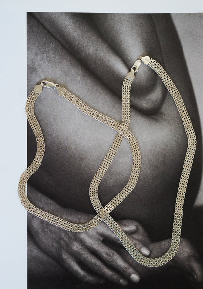 16" Italian Sterling Silver Mesh Chain