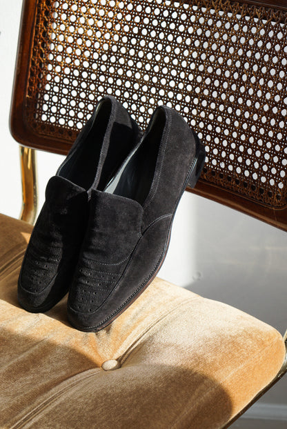90s Jil Sander Black Suede Loafers | Size 37