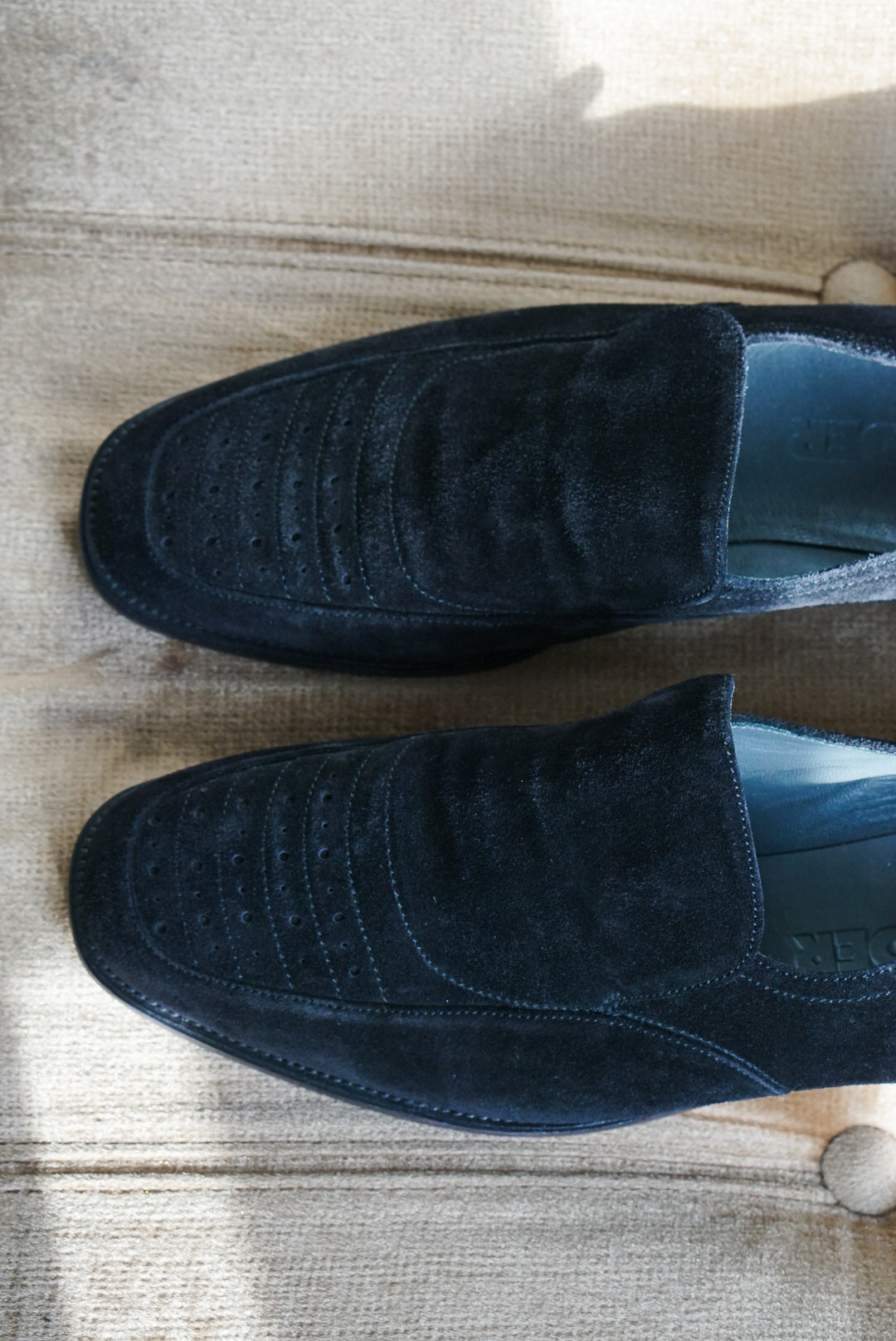 90s Jil Sander Black Suede Loafers | Size 37
