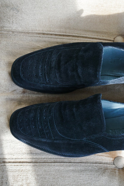 90s Jil Sander Black Suede Loafers | Size 37