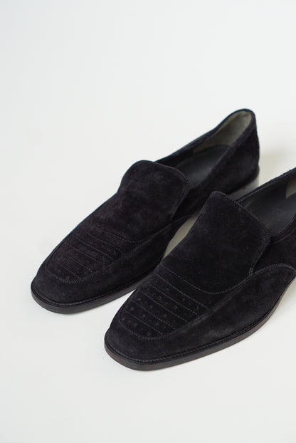 90s Jil Sander Black Suede Loafers | Size 37
