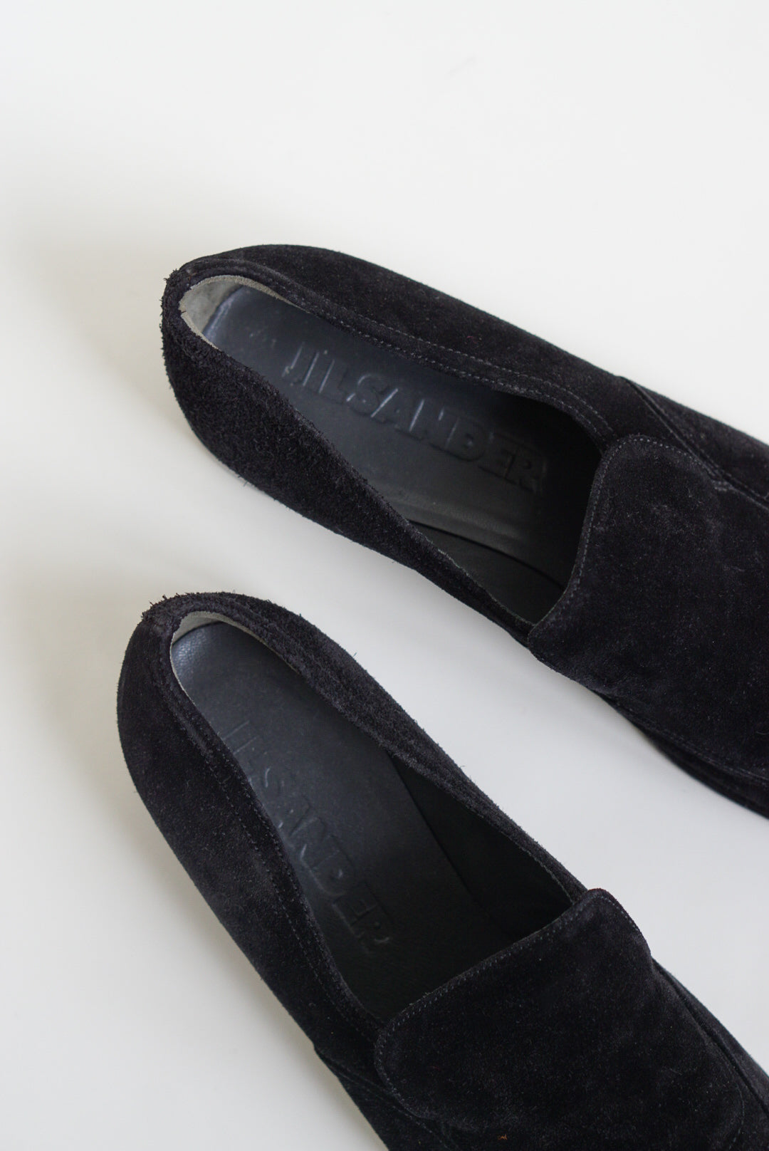90s Jil Sander Black Suede Loafers | Size 37