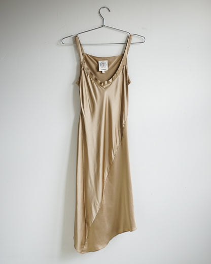00s Anagram Silk Bias Slip Dress