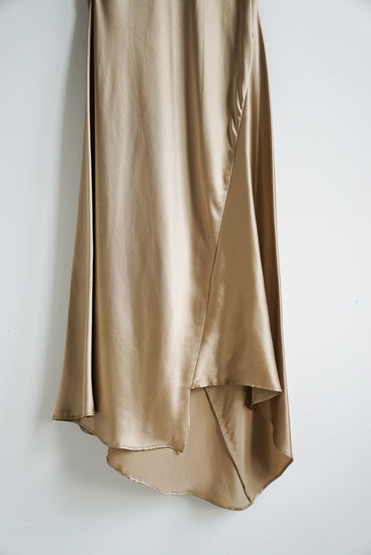 00s Anagram Silk Bias Slip Dress