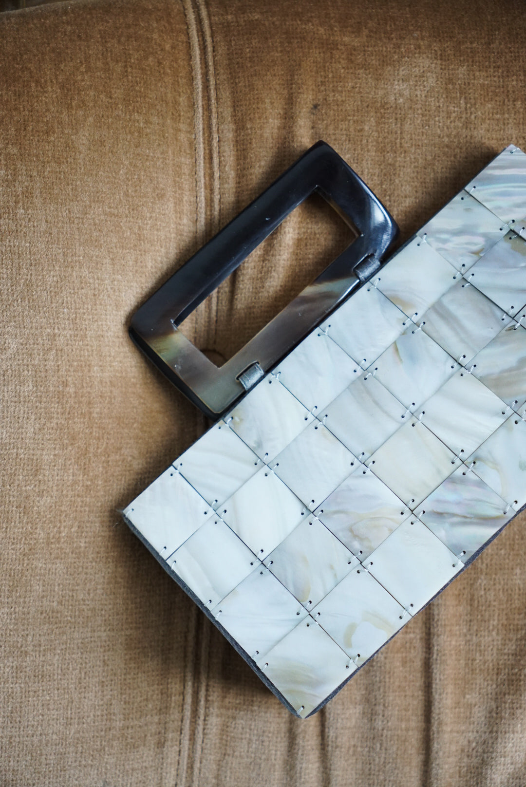 00s Iridescent Shell Mosaic Clutch