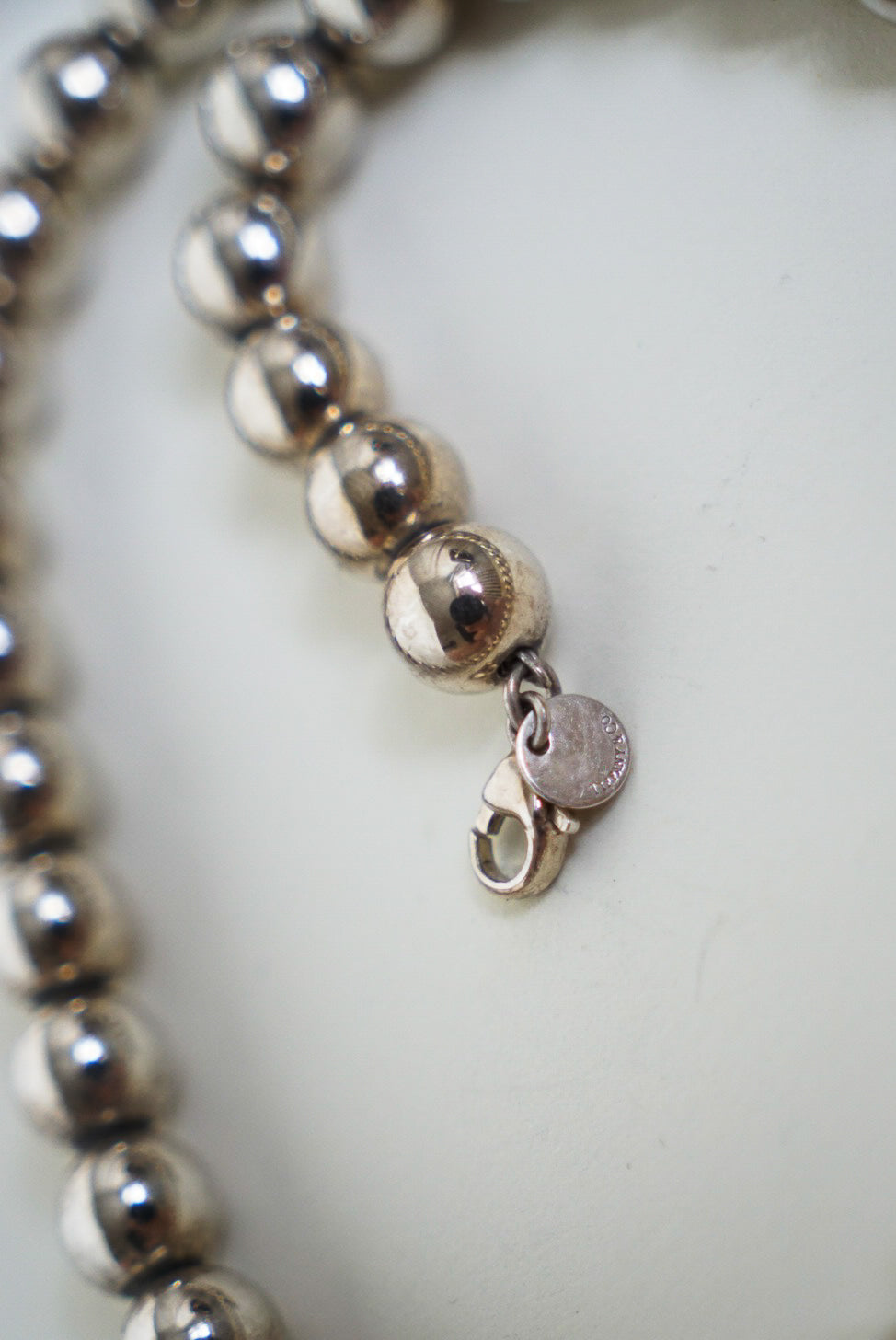 Tiffany &amp; Co. Sterling Silver Ball Chain Necklace 16"