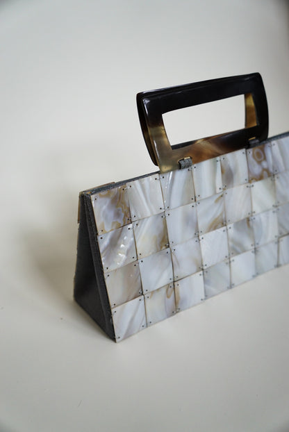 00s Iridescent Shell Mosaic Clutch