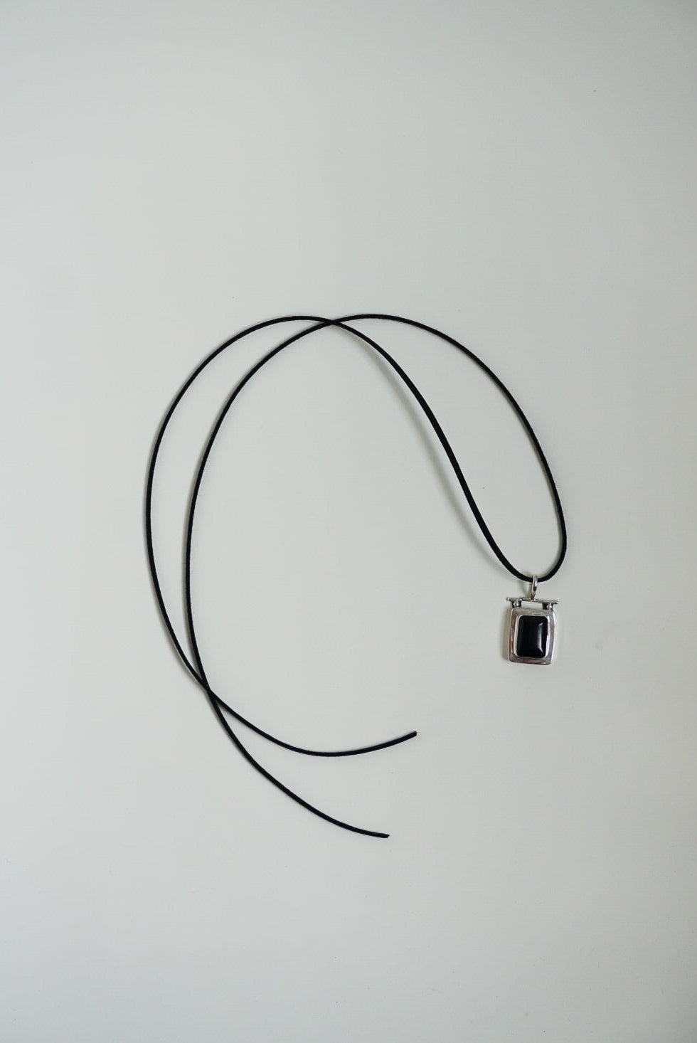 Sterling Onyx Pendant on Black Suede Cord