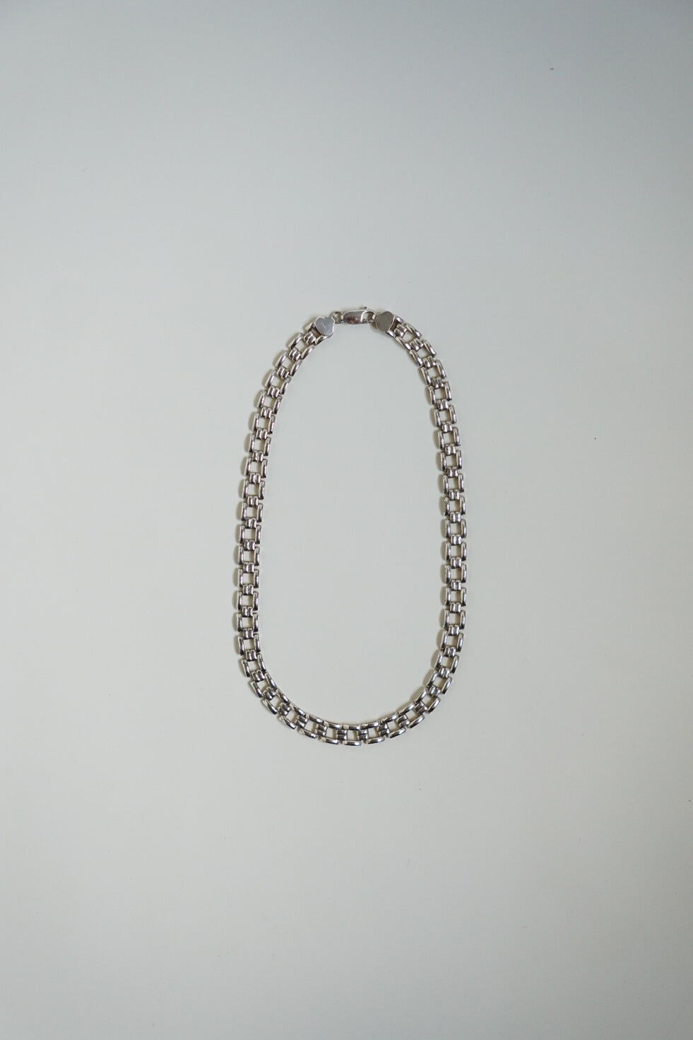 Italian Sterling Architectural Link Necklace