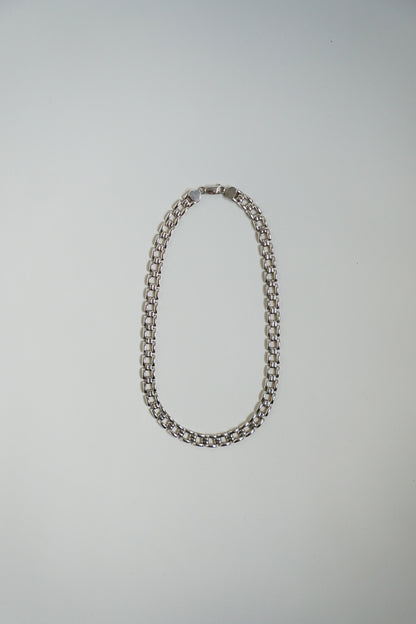 Italian Sterling Architectural Link Necklace