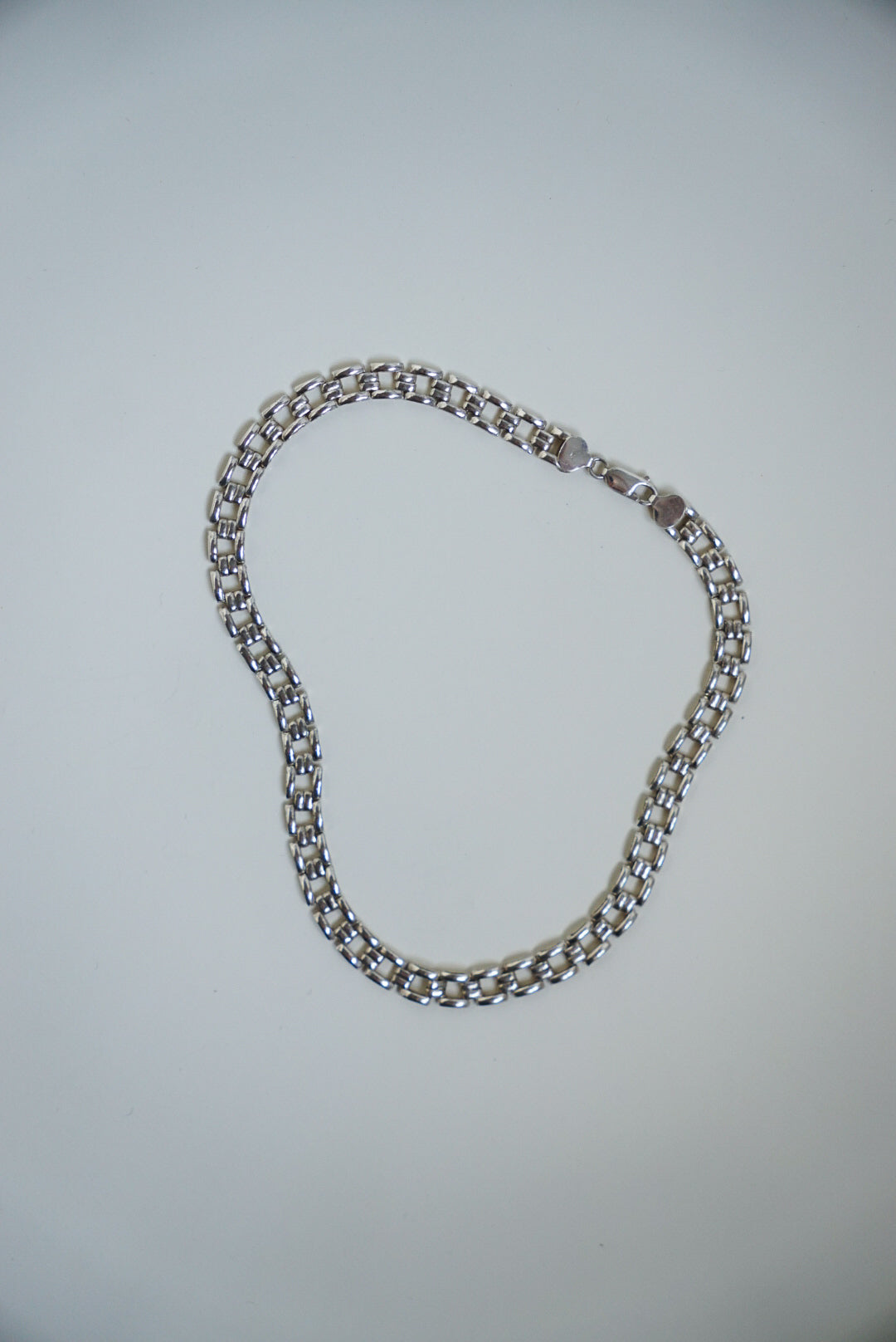 Italian Sterling Architectural Link Necklace