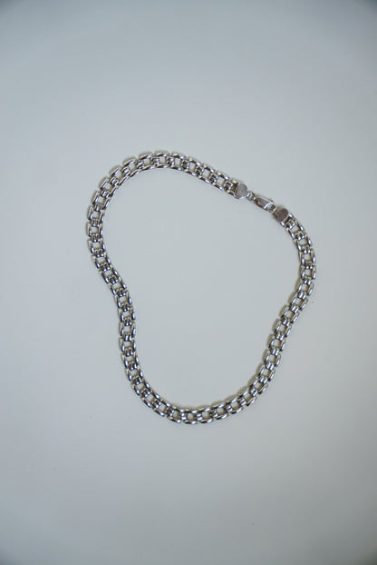 Italian Sterling Architectural Link Necklace