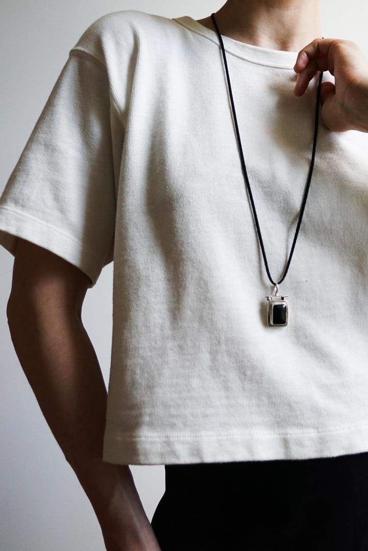 Sterling Onyx Pendant on Black Suede Cord