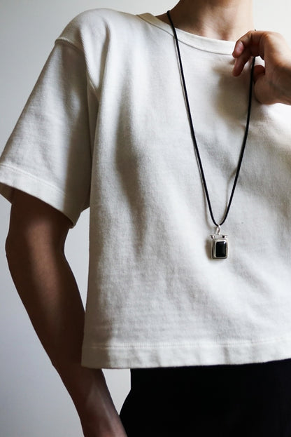 Sterling Onyx Pendant on Black Suede Cord