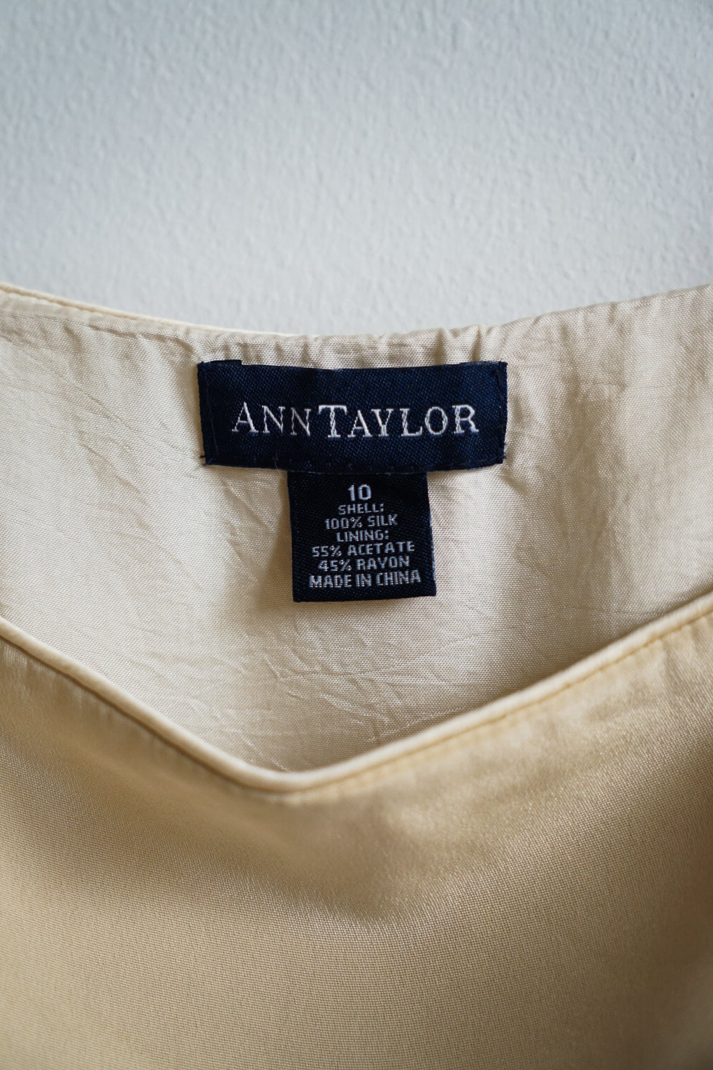 00s Ann Taylor Sand Silk Camisole
