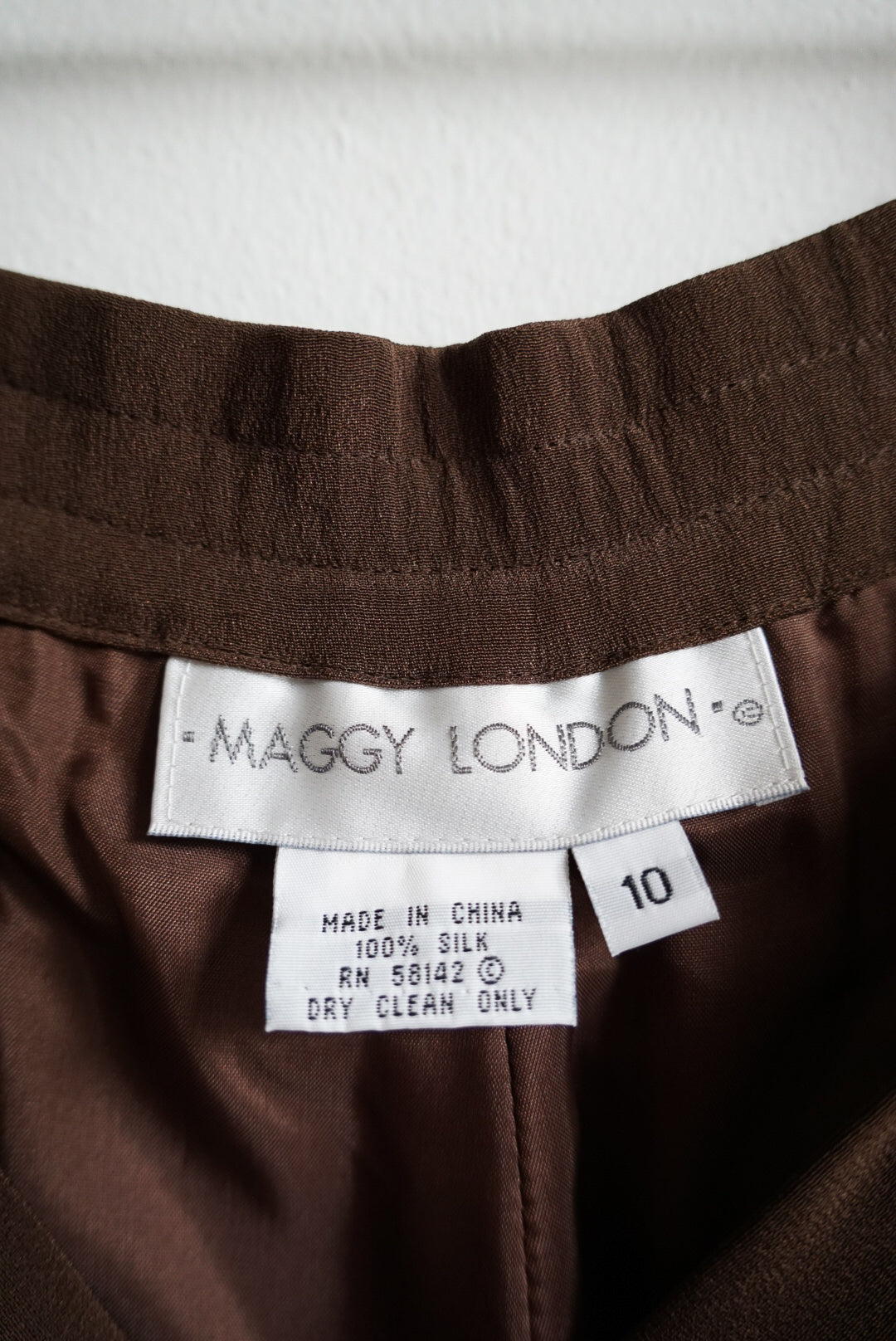 90s Espresso Silk Wide Leg Trousers | 29/30